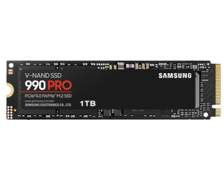 Disque SSD Samsung 990 PRO MZ-V9P1T0BW - M.2 2280 Interne - 1 To - PCI Express NVMe (PCI Express NVMe 4.0 x4) - Facteur de forme SSD: M.2, Vitesse de lecture: 7450 Mo/s, Vitesse d'écriture: 6900 Mo/s