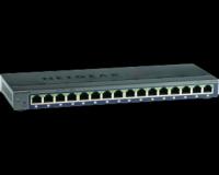 Commutateur Ethernet Netgear ProSafe Plus GS116E 16 Ports - 16 x Network (RJ-45) Ports - 10/100/1000Base-T - Non - 2 Layer Supported - Fixation au murÀ vie Limited Warranty