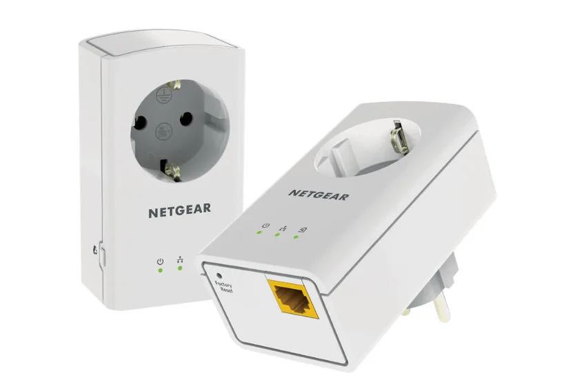 NETGEAR XAVB5421-100FRS - Pack de 2 adaptateurs CPL 500 avec prise filtrée et 1 port Ethernet