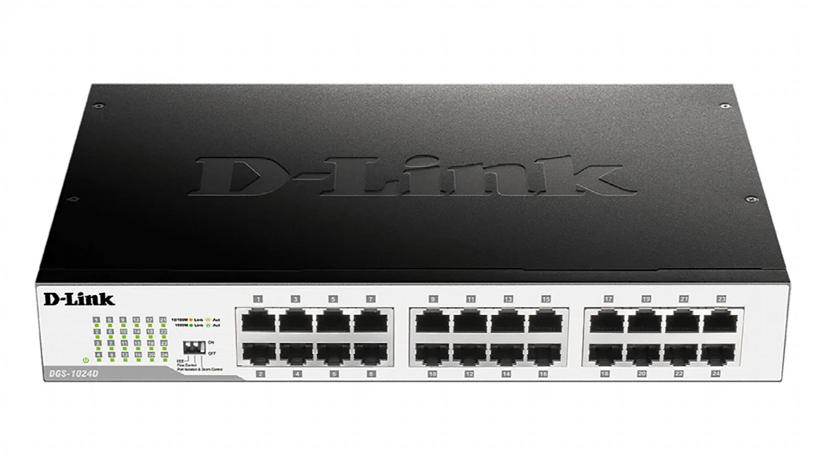 Commutateur Ethernet D-Link DGS-1024D 24 Ports - 24 x Network (RJ-45) Ports - 10Base-T, 10/100/1000Base-T - 24 x Réseau - 2 Layer Supported - 2 an(s)