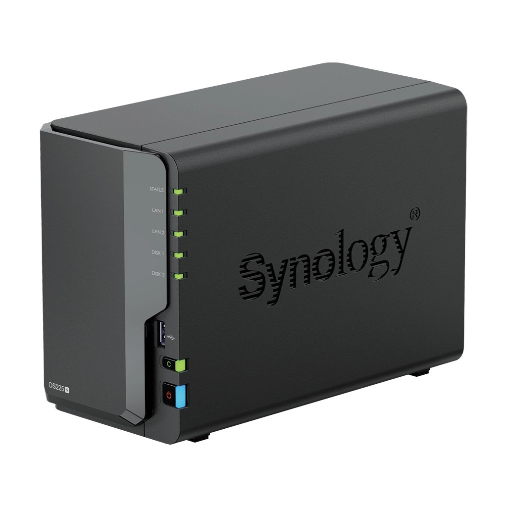 Synology DiskStation DS225+ serveur NAS 2 baies Intel Celeron J4125 2 Go DDR4 2,5 GbE - Noir (sans disque)
