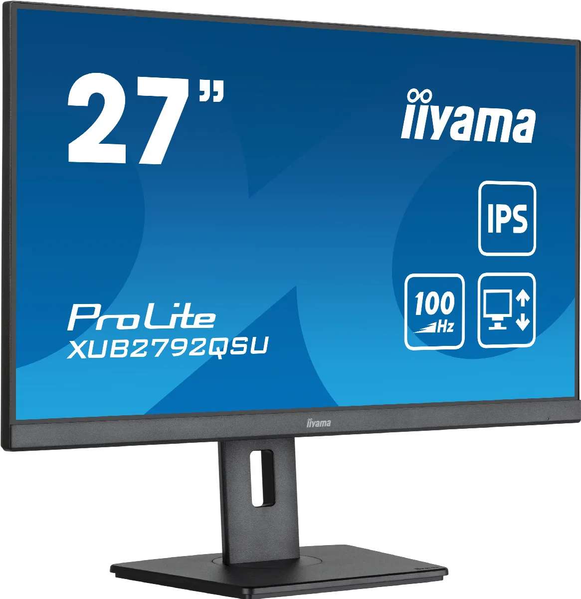 Ecran Plat 27" IIYAMA ProLite XUB2792QSU-B6 27" Class WQHD - 16:9 - Noir mat - 68,6 cm (27") Viewable - Technologie IPS - LED Rétroéclairage - Résolution 2560 x 1440 - 16,7 Millions de Couleurs - FreeSync - 250 cd/m² - 0,40 ms - MPRT Refresh Rate - H