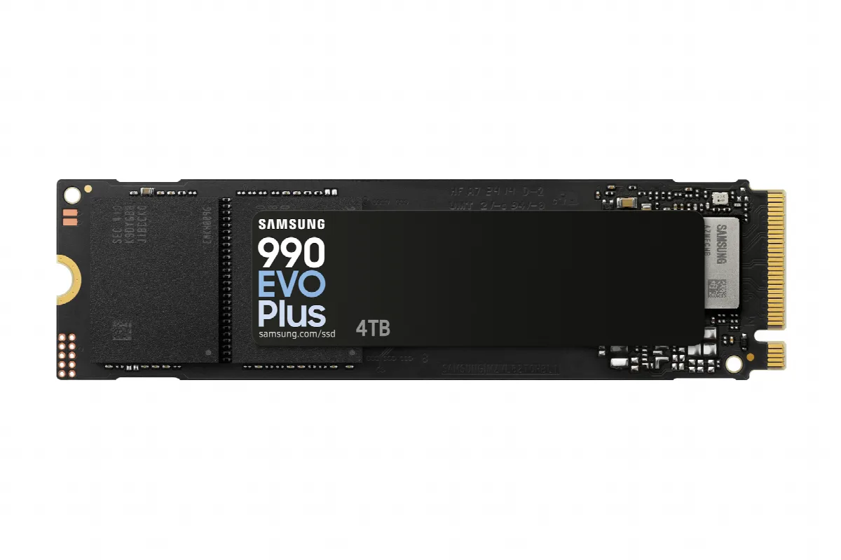 Disque SSD Samsung 990 EVO Plus MZ-V9S4T0BW - M.2 2280 Interne - 4 To - PCI Express NVMe - vitesse de lecture jusqu'à 7250Mo/s Ordinateur Appareil compatible - 2400 To TBW