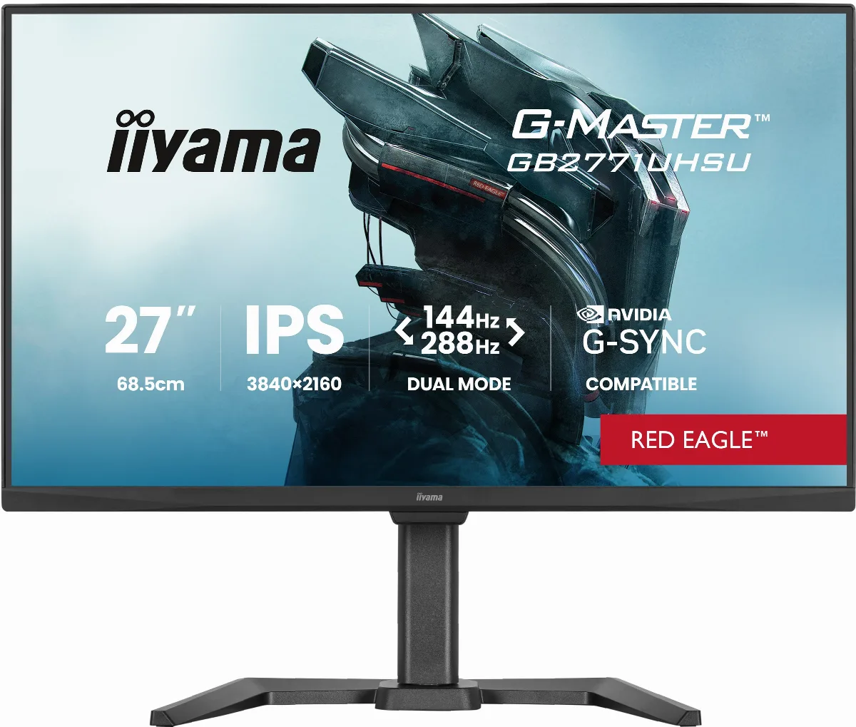 Moniteur LCD IIYAMA G-MASTER GB2771UHSU-B1. Taille de l'écran: 68,6 cm (27"), Résolution de l'écran: 3840 x 2160 pixels, Type HD: 4K Ultra HD, Technologie d'affichage: LED, Format d'image: 16:9, Angle de vision horizontal: 178°, Angle de vision verti