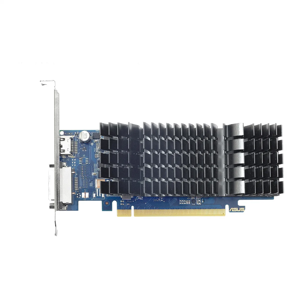 ASUS Carte Vidéo - Circuit NVIDIA GeForce GT1030-SL-2G-BRK - 1,27 GHz - 1,51 GHz Boost clock - 2 Go GDDR5Format Low-Profile - 64 bit Largeur de bus - Radiateur Passif - OpenGL 4.5, DirectX 12 - 1 x HDMI - 1 x Nombre total deDVI (1 x DVI-D) - PC