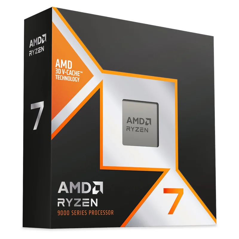 Processeur AMD Ryzen 7 9850X3D Octa-core (8 Core) 4,70 GHz - Boîte - 96 Mo Cache L3 - 8 Mo Cache L2 - 640 Ko Cache L1 - Traitement 64-bit - 5,60 GHz Vitesse d'overclocking - 4 nm - Socket AM5 - AMD Radeon Graphics Dual-Core (2 cœurs) Oui Graphiques -