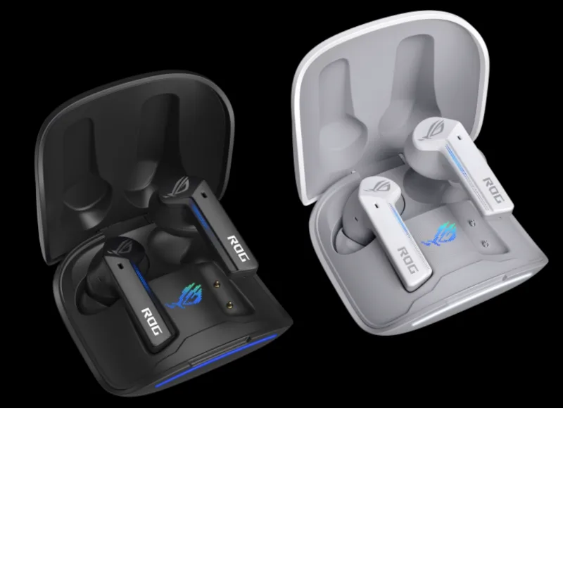 ASUS ROG Cetra True Wireless – Écouteurs Gaming sans-Fil avec Connexion à Faible Latence, ANC, jusqu'à 27 Heures de Batteries grâce à Son étui de Chargement intégré, résistance à l'eau IPX4