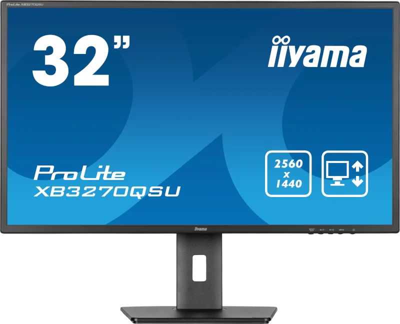 Moniteur LED iiyama ProLite XB3270QSU-B1 32" Class WQHD - 16:9 - Noir mat - 80 cm (31,5") Viewable - Technologie IPS - LED Rétroéclairage - Résolution 2560 x 1440 - 1,07 milliards de couleurs - Adaptive Sync - 250 cd/m² - 3 ms - 100 Hz Refresh RateHa