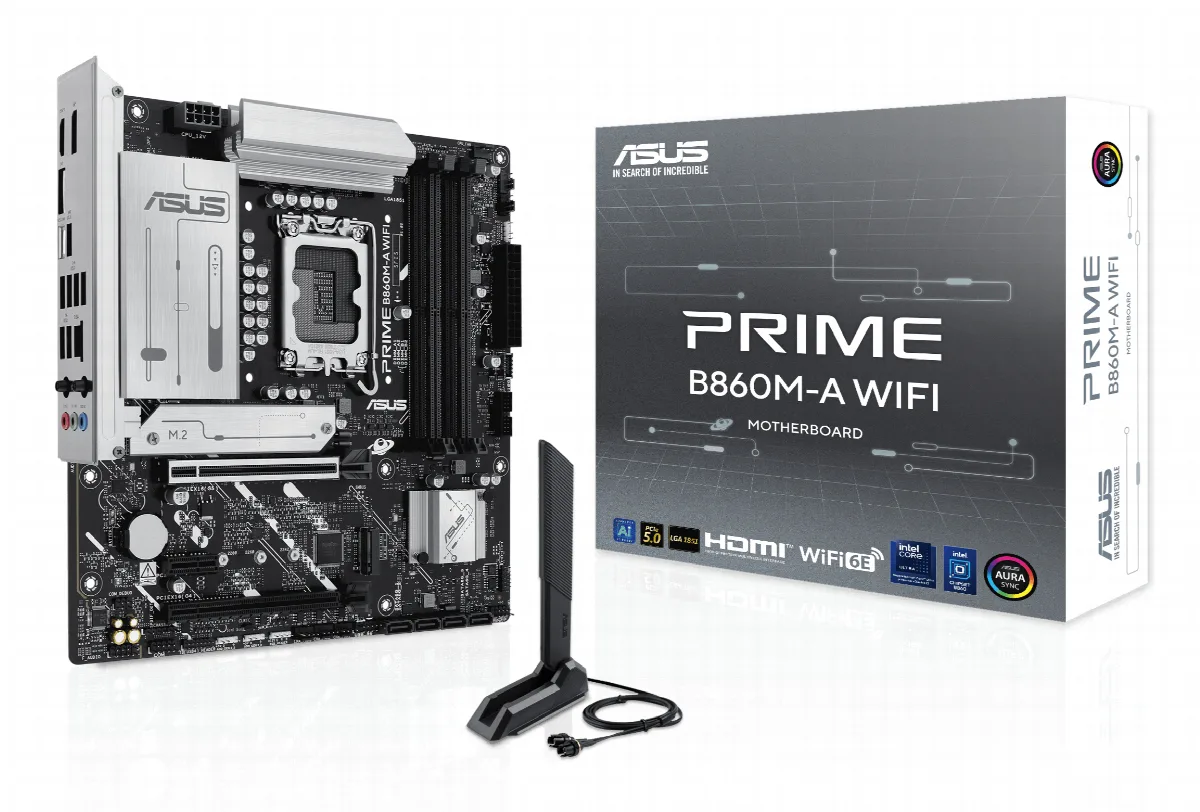 ASUS PRIME B860M-A WIFI Intel B860 LGA 1851 (Socket V1) micro ATX
