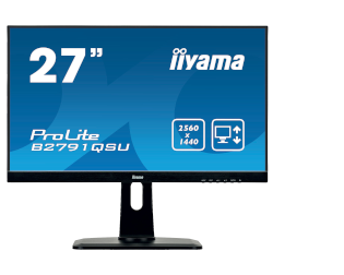 Ecran Plat 27" IIYAMA ProLite B2791QSU-B1 68,6 cm (27") Résolution de l'écran: 2560 x 1440 pixels, Type HD: Quad HD, Technologie d'affichage: LED. Écran: LED. Surface d'affichage: Mat, Temps de réponse: 1 ms, Format d'image: 16:9, Angle de vision horizontal: 170°, Angle de vision vertical: 160°. Haut-parleurs intégrés. Concentrateur USB intégré, Version du concentrateur USB: 3.2 Gen 1 (3.1 Gen 1). Montage VESA. Couleur du produit: Noir