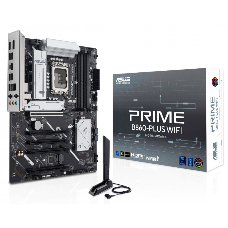 Carte Mère Asus PRIME B860-PLUS WIFI ATX - Socket LGA1851 - B860 - 4 x DDR5 - 2 x M.2 - USB 20Gbps - 1 x PCI-Express 5.0 16x - LAN 2.5 GbE - Wi-Fi 6E