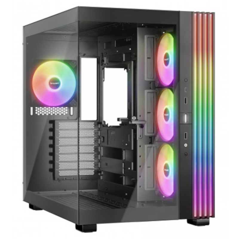 Boitier LIGHT BASE 600 LX BLACK Moyen tour Noir 450 x 305 x 435 - ATX - M-ATX - Mini-ITX - Verre Trempe - LED ARGB - 4 x Lights Wings LX 120mm PWM - Jusqu'a 4x 2.5'' ou - Jusqu'a 2x 3.5'' - USB 3.2 Gen. 2 Type C - 2 hubs ARGB et PWM avec 12 connecteurs.