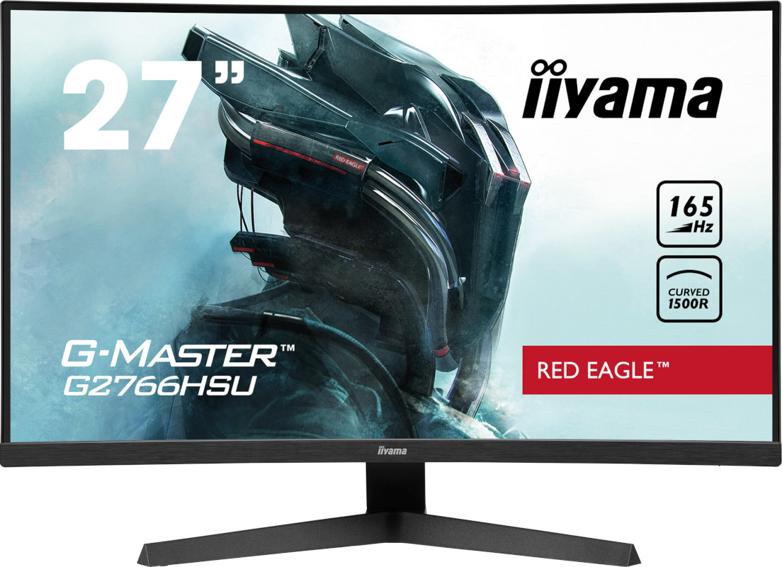 Ecran Plat 27" IIYAMA G-MASTER Red Eagle G2766HSU-B1 27" Class Full HD Écran incurvé - 16:9 - Noir mat - 68,6 cm (27") Viewable - Vertical Alignment (VA) - LED Rétroéclairage - Résolution 1920 x 1080 - 16,7 Millions de Couleurs - FreeSync Premium - 250 cd/m² - 1 ms - Hauts-Parleurs - HDMI - DisplayPort - Hub USB