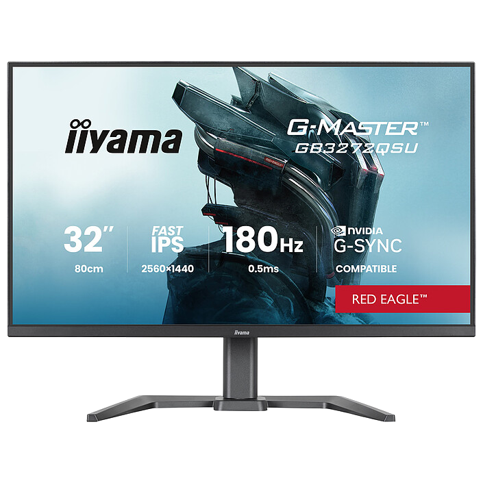 Moniteur LCD IIYAMA G-MASTER GB3272QSU-B1 Taille de l'&eacute;cran: 80 cm (31.5"), R&eacute;solution de l'&eacute;cran: 2560 x 1440 pixels, Type HD: Quad HD, Technologie d'affichage: LED, Format d'image: 16:9, Angle de vision horizontal: 178&deg;, Angle de vision vertical: 178&deg;. Haut-parleurs int&eacute;gr&eacute;s. Concentrateur USB int&eacute;gr&eacute;, Version du concentrateur USB: 3.2 Gen 1 (3.1 Gen 1). Montage VESA, R&eacute;glage de la hauteur. Couleur du produit: Noir