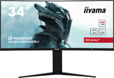 Moniteur LCD IIYAMA G-MASTER GCB3480WQSU-B1 180Hz Écran incurvé - 21:9 - Noir mat - 86,4 cm (34") Viewable - Vertical Alignment (VA) - LED Rétroéclairage - Résolution 3440 x 1440 - FreeSync Premium Pro - 420 cd/m² - 400 µs - Hauts-Parleurs - HDMI - DisplayPort - Hub USB