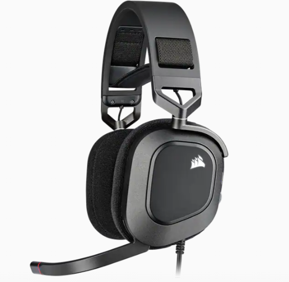 Casque gaming filaire HS80 RGB USB — Carbone