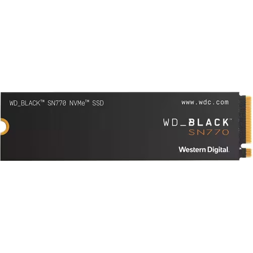 Disque SSD Western Digital SSD WD Black SN770 WDS200T3X0E - M.2 2280 Interne - 2 To - PCI Express NVMe (PCI Express NVMe 4.0 x4) - Notebook, Carte mère Appareil compatible - 1200 To TBW - 5150 Mo/s Taux de transfer maximale en lecture
