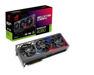 Carte Vidéo - Circuit NVIDIA ASUS GeForce STRIX-RTX4080-O16G - 2 x HDMI - 3 x DisplayPort - 2655 MHz - PCI Express 4.0 16x