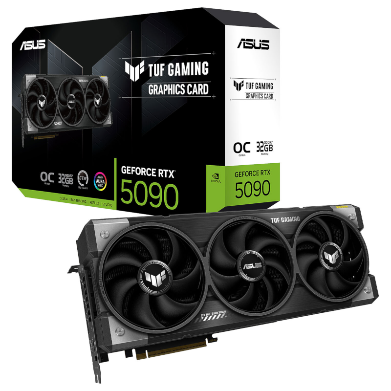 " Rupture " Carte Vidéo - Circuit NVIDIA ASUS TUF Gaming GeForce RTX 5090 32GB GDDR7 OC Edition - Dual HDMI/Tri DisplayPort - DLSS 4 - PCI Express
