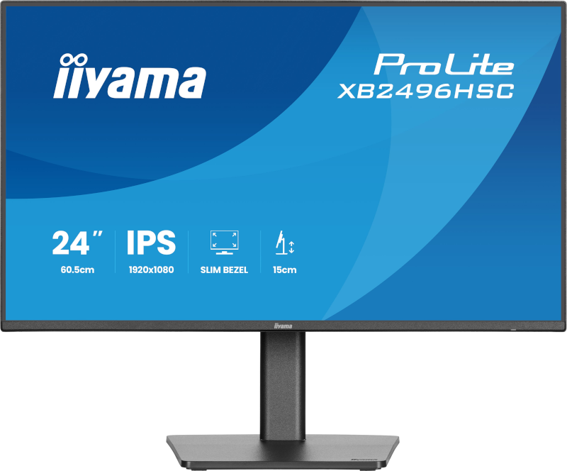Ecran Plat 24" IIYAMA ProLite XB2496HSC-B1 24" Classe Full HD - 16:9 - Noir mat - 61 cm (24") Viewable - Technologie IPS - LED R&eacute;tro&eacute;clairage - R&eacute;solution 1920 x 1080 - 16,7 Millions de Couleurs - 300 cd/m&sup2; - 3 ms - 144 Hz Fr&eacute;quence de rafra&icirc;chissementHauts-Parleurs - Pivotant, Hauteur, Pivot, Inclinaison - USB Type-C - HDMI - Compatibilit&eacute; VESA - Hub USB