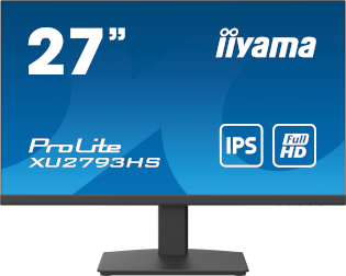 Ecran Plat 27" IIYAMA ProLite XU2793HS-B4 68,6 cm (27") Résolution de l'écran: 1920 x 1080 pixels, Technologie d'affichage: LED, Surface d'affichage: Mat, Temps de réponse: 4 ms, Format d'image: 16:9, Angle de vision horizontal: 178°, Angle de vision vertical: 178°. Haut-parleurs intégrés. Montage VESA. Couleur du produit: Noir