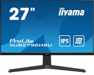 Ecran Plat 27" IIYAMA ProLite XUB2796HSU-B1 68,6 cm (27") Résolution de l'écran: 1920 x 1080 pixels, Type HD: Full HD, Technologie d'affichage: LED, Surface d'affichage: Mat, Temps de réponse: 1 ms, Format d'image: 16:9, Angle de vision horizontal: 178°, Angle de vision vertical: 178°. Haut-parleurs intégrés. Concentrateur USB intégré, Version du concentrateur USB: 2.0. Montage VESA, Réglage de la hauteur. Couleur du produit: Noir